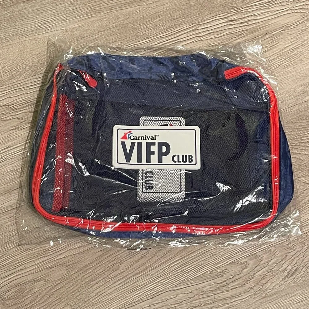 Carnival Cruises VIFP Club Set of 3 Travel Mesh Packing Cubes Red Trim Sealed